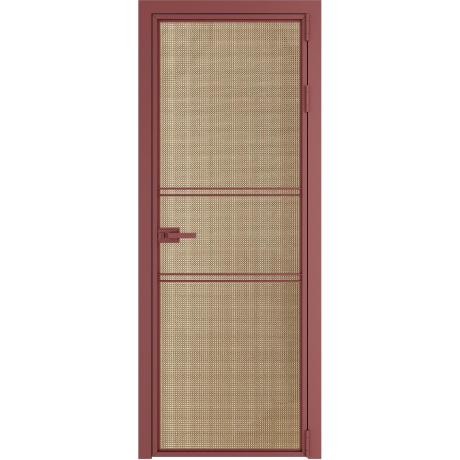 Дверь межкомнатная  алюминиевая  2 AX ProfilDoors (Красный антрацит, Кризет золото)