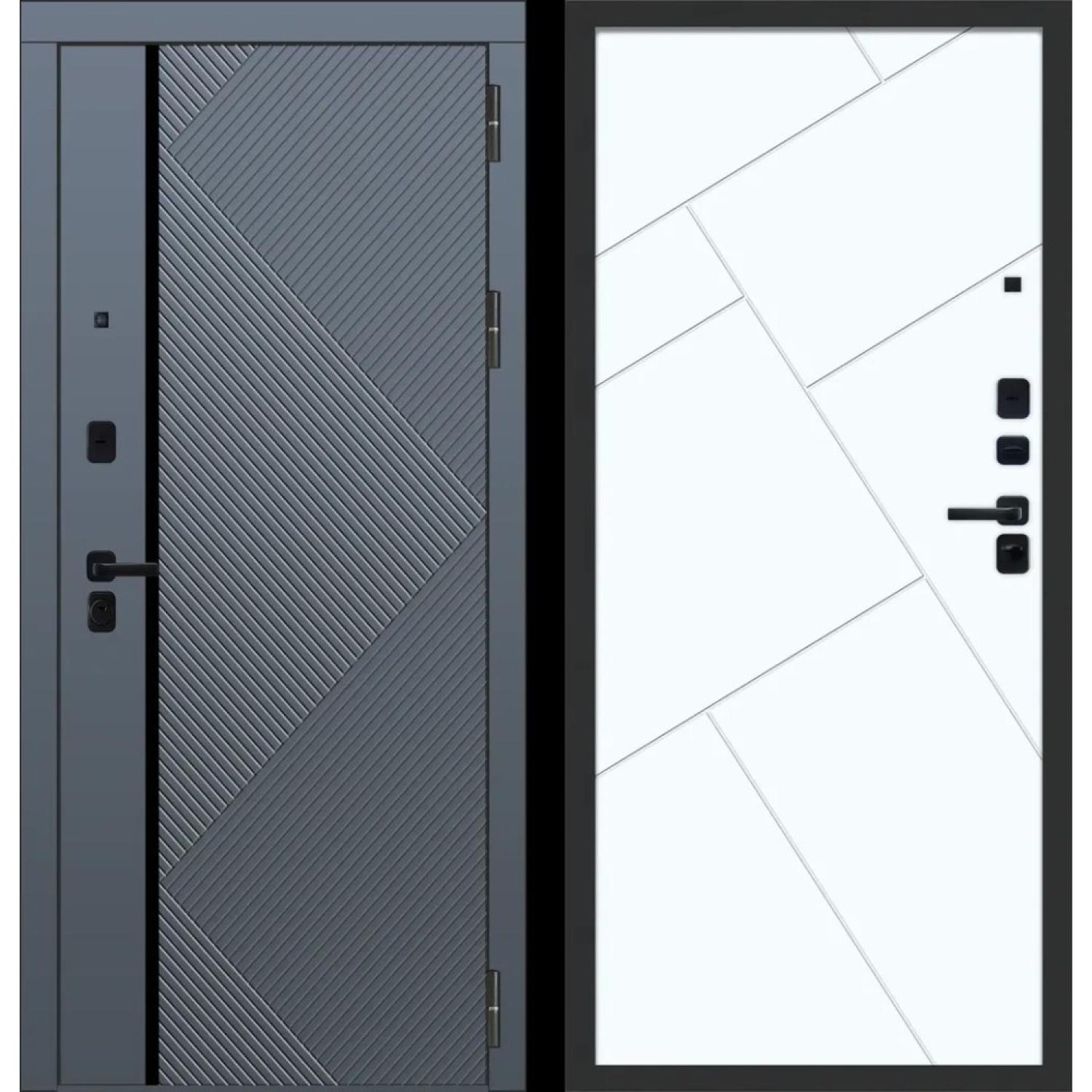 Дверь входная металлическая М104 (960*2050 R, Velluto Oscure AG 710, Velluto Bianco AG 700, Заказная)