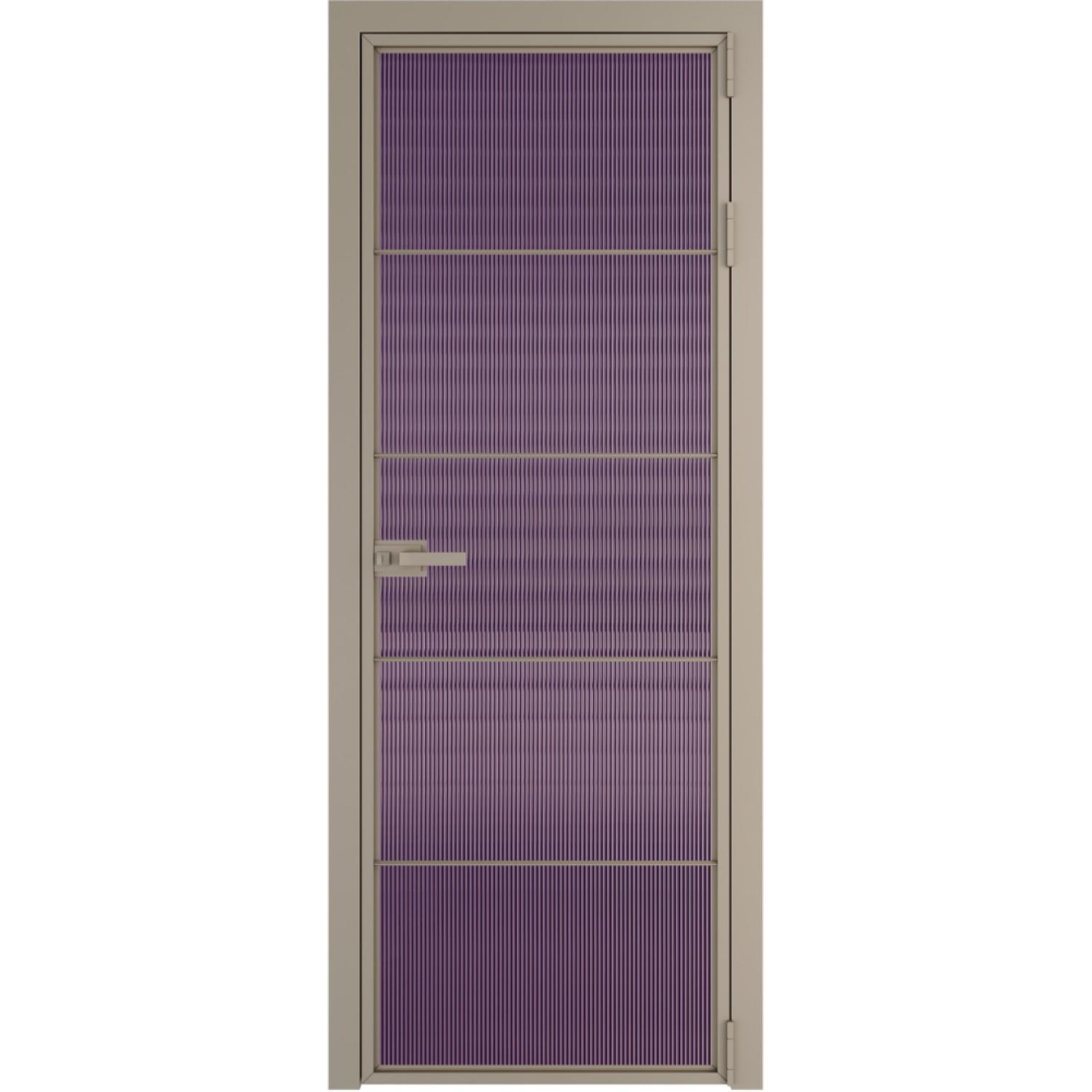 Дверь межкомнатная  алюминиевая  5 AX ProfilDoors (Никель, Мору фиолетовое)