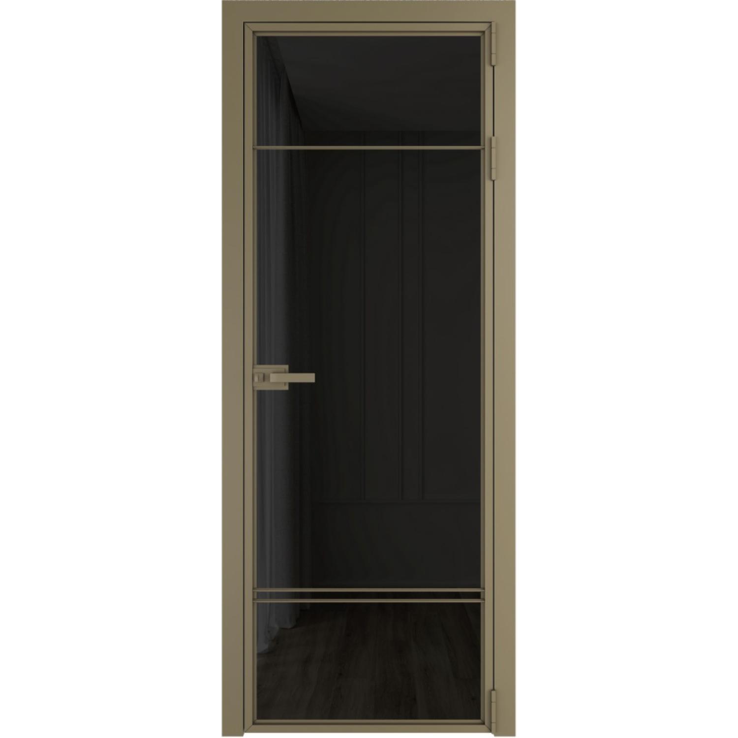 Дверь межкомнатная  алюминиевая  4 AX ProfilDoors (Шампань, Черное тонированное)