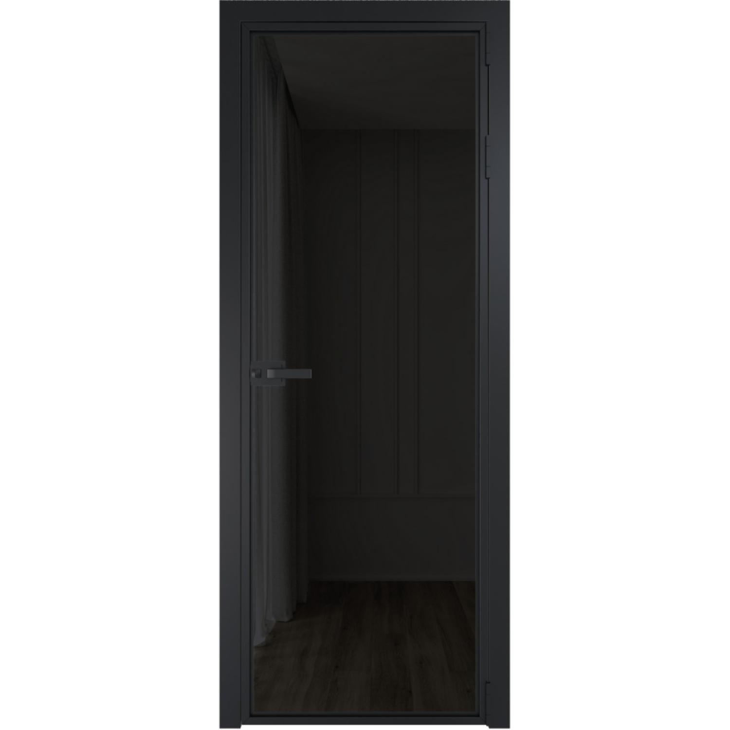 Дверь межкомнатная  алюминиевая  1 AX ProfilDoors (Черный, Тонированное)
