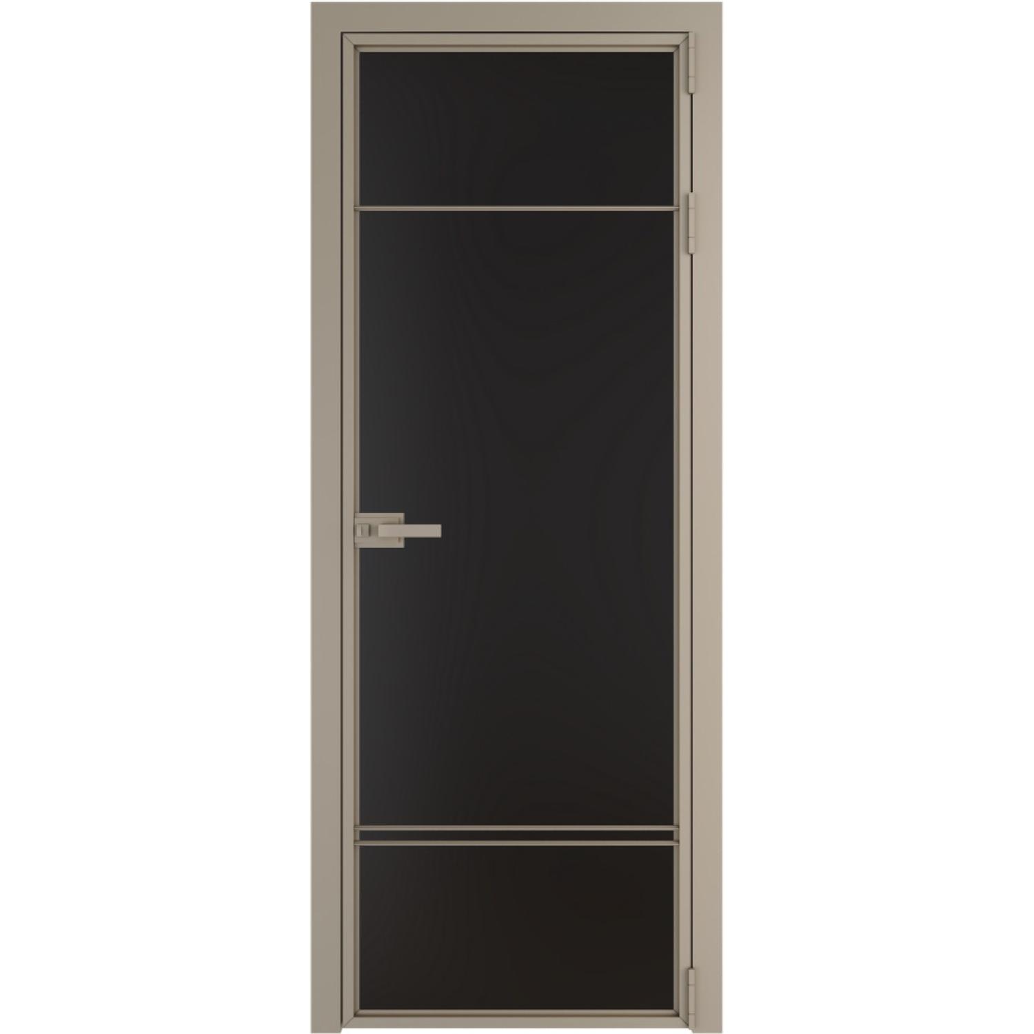 Дверь межкомнатная  алюминиевая  4 AX ProfilDoors (Никель, Монохром черный)