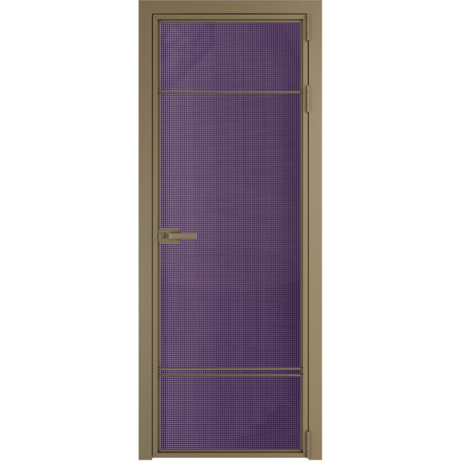 Дверь межкомнатная  алюминиевая  4 AX ProfilDoors (Шампань, Кризет фиолетовый)