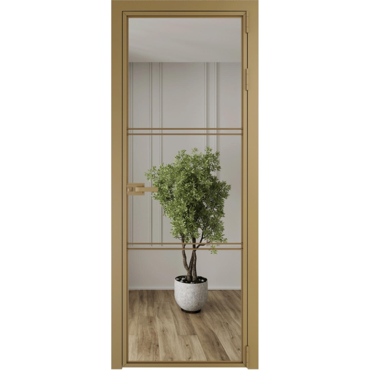 Дверь межкомнатная  алюминиевая  3 AX ProfilDoors (Золото, Зеркало)