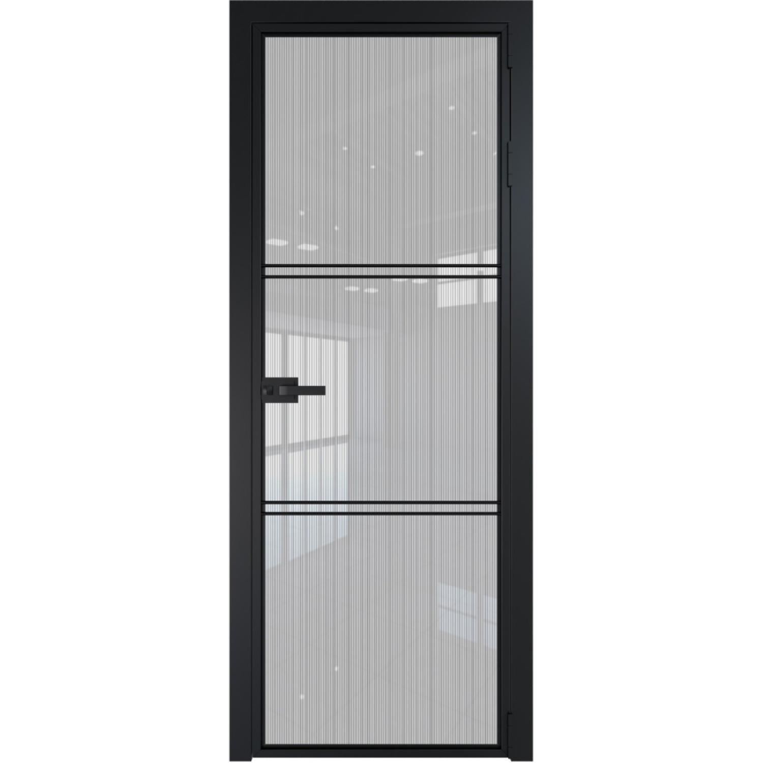 Дверь межкомнатная  алюминиевая  3 AX ProfilDoors (Черный, Страйп)