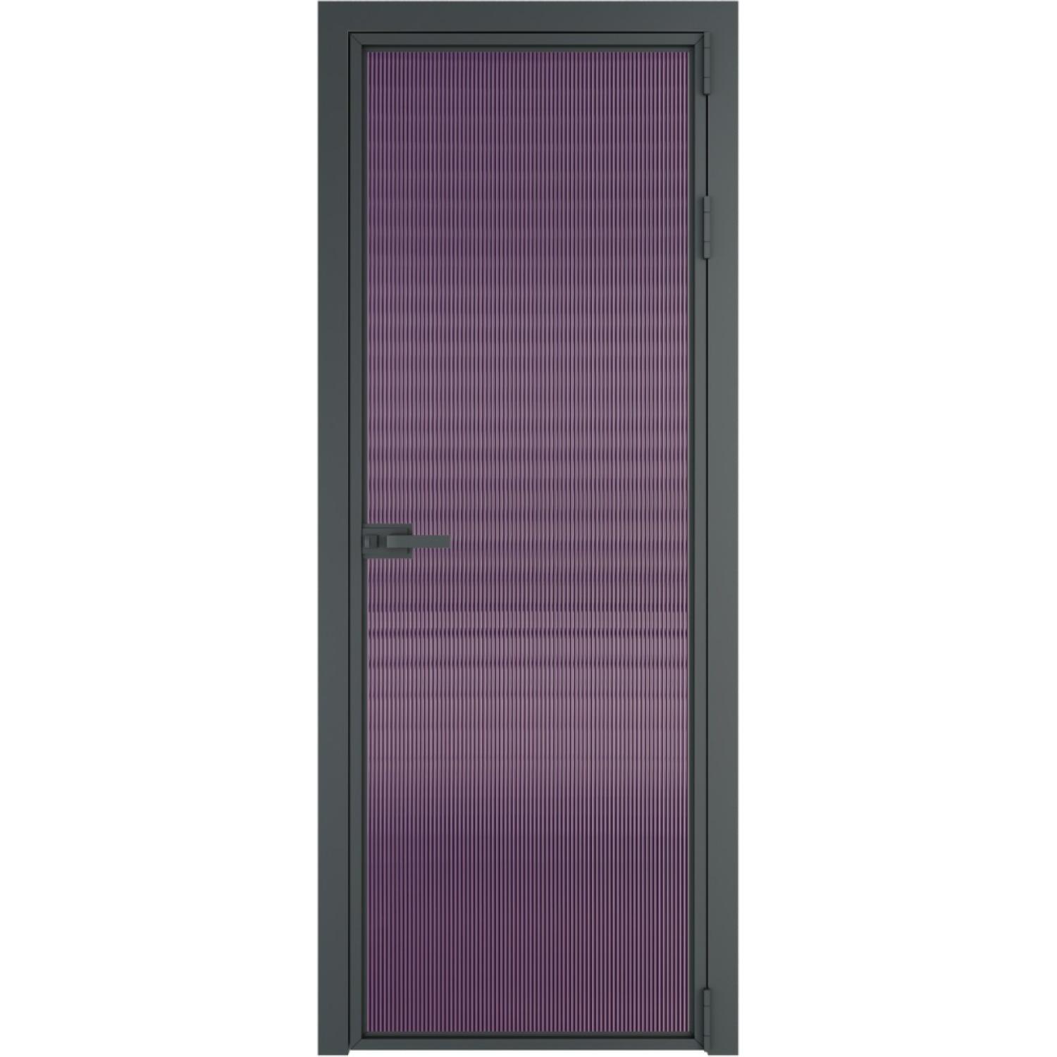 Дверь межкомнатная  алюминиевая  1 AX ProfilDoors (Серая ночь, Мору фиолетовое)