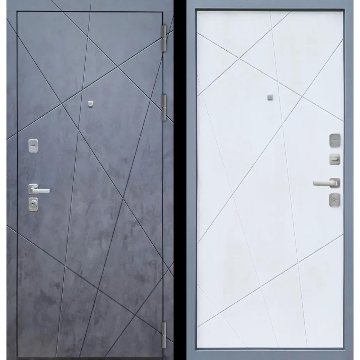 Дверь входная металлическая М7 (860*2050 R, Бетон графит (ПВХ), Бетон снежный (ПВХ), Заказная)