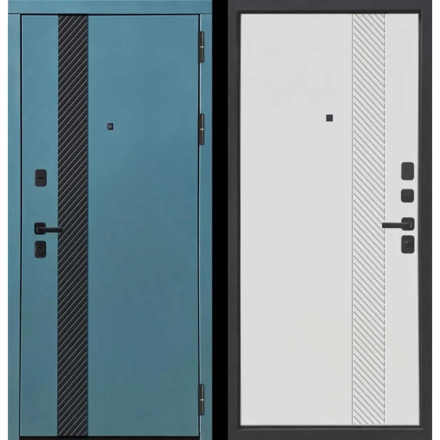 Дверь входная металлическая М15 (960*2050 L, Velluto Verde, Velluto Ferro, Заказная)