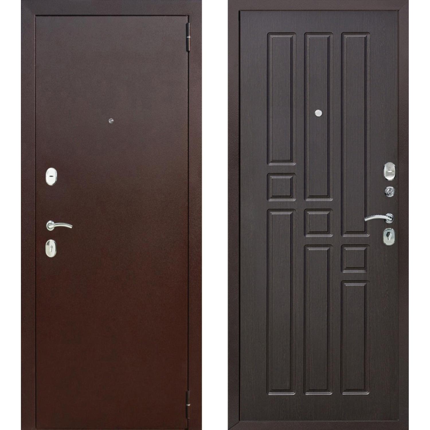 Входная дверь Гарда 8 мм (960*2050 R, Медный антик (Полимерно-порошковое), Венге (ПВХ), Складская)