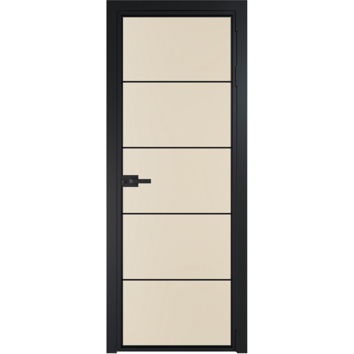 Дверь межкомнатная  алюминиевая  5 AX ProfilDoors (Черный, Монохром жемчуг)