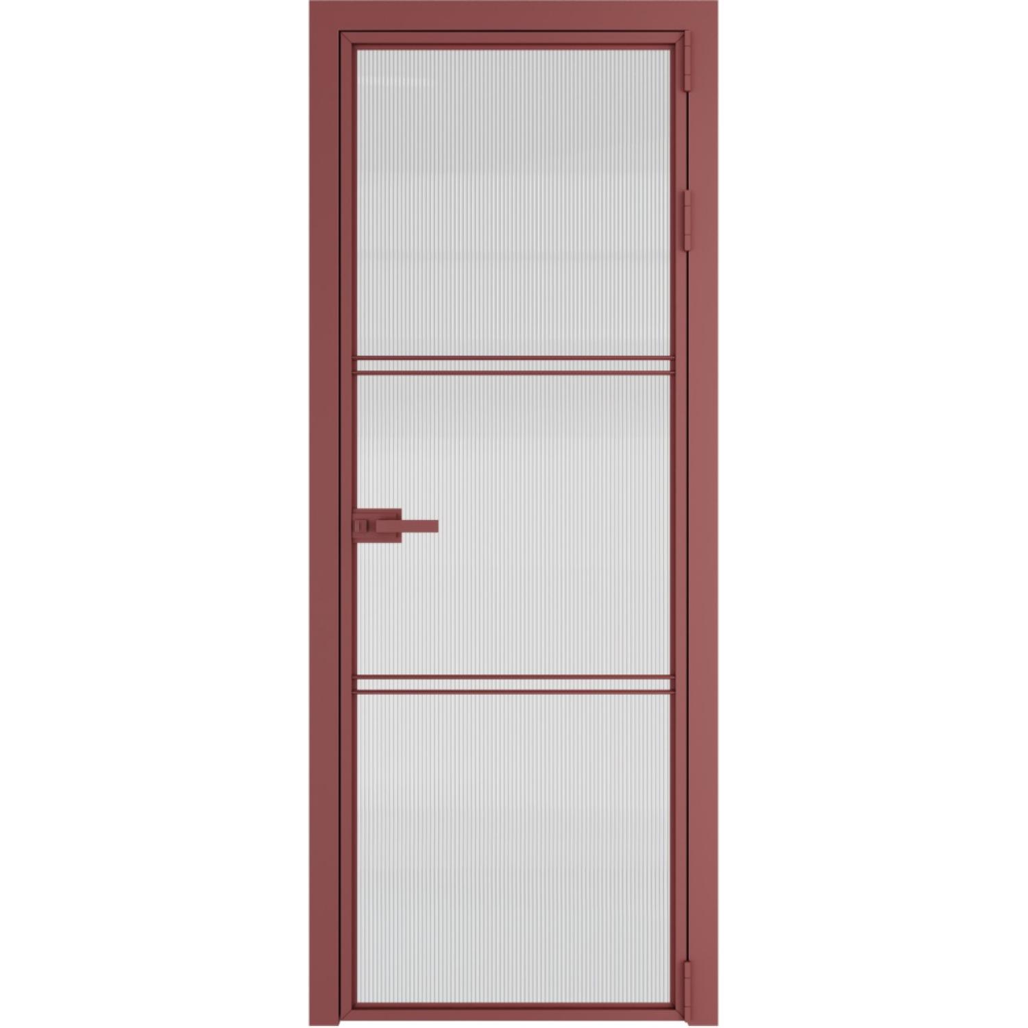 Дверь межкомнатная  алюминиевая  3 AX ProfilDoors (Красный антрацит, Мору осветленное)