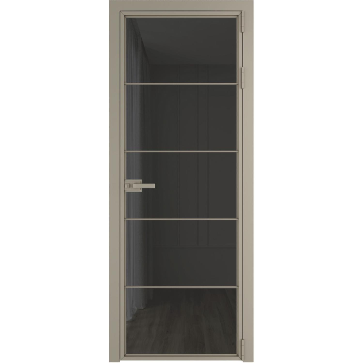 Дверь межкомнатная  алюминиевая  5 AX ProfilDoors (Никель, Триплекс Тонированный)
