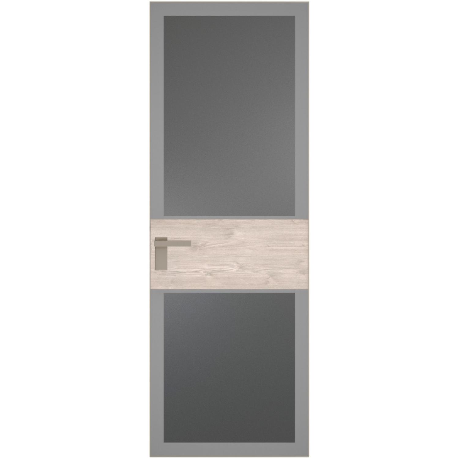 5 AGK (Мателюкс графит, серый прокрас, Профиль Никель матовый, Заказная)