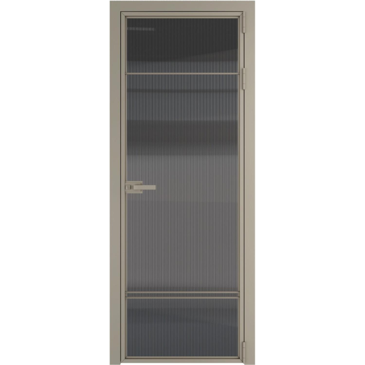 Дверь межкомнатная  алюминиевая  4 AX ProfilDoors (Никель, Триплекс Тонированный)