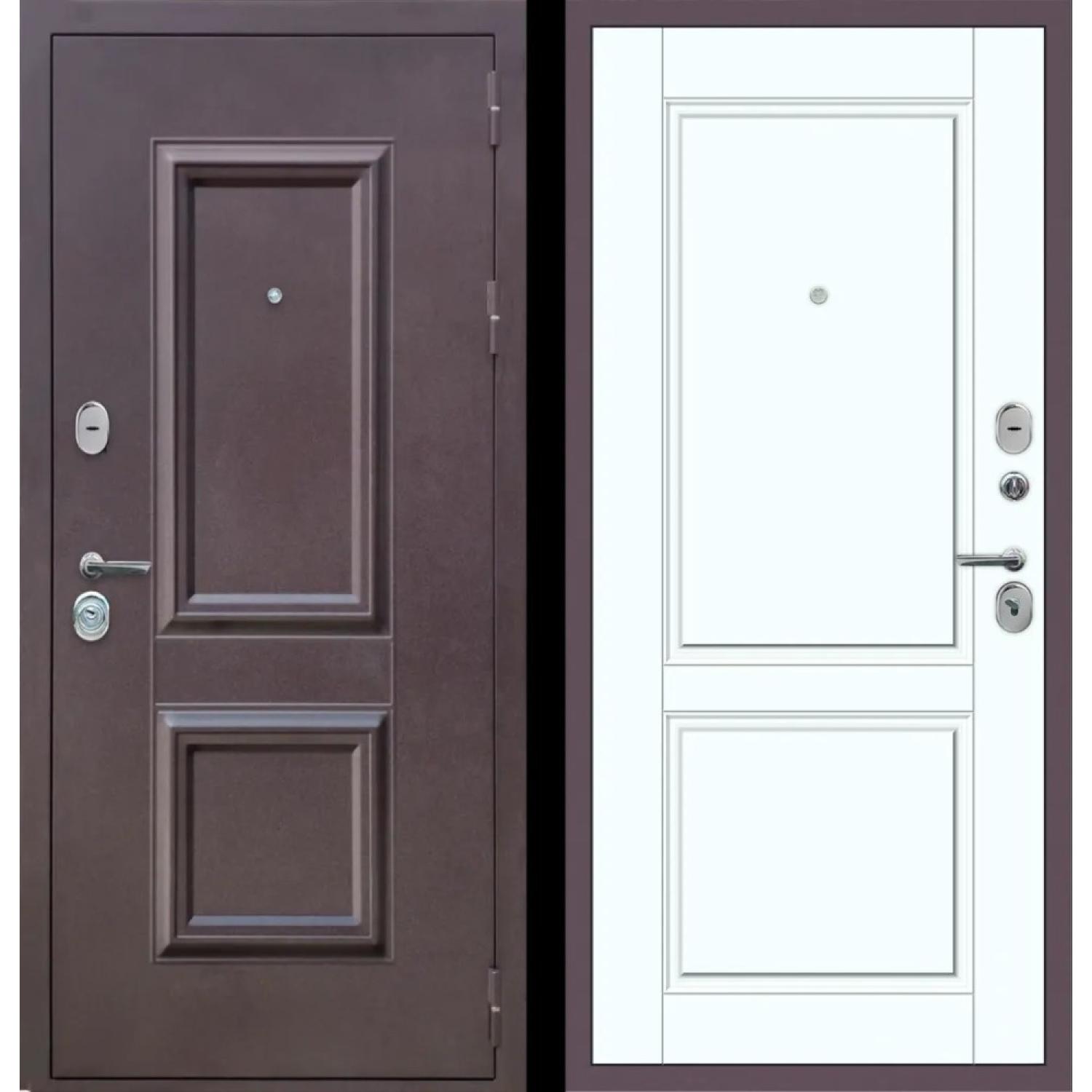 Дверь входная металлическая М51 (960*2050 R, Букле опал (Полимерно-порошковое), Velluto Bianco AG 700, Заказная)