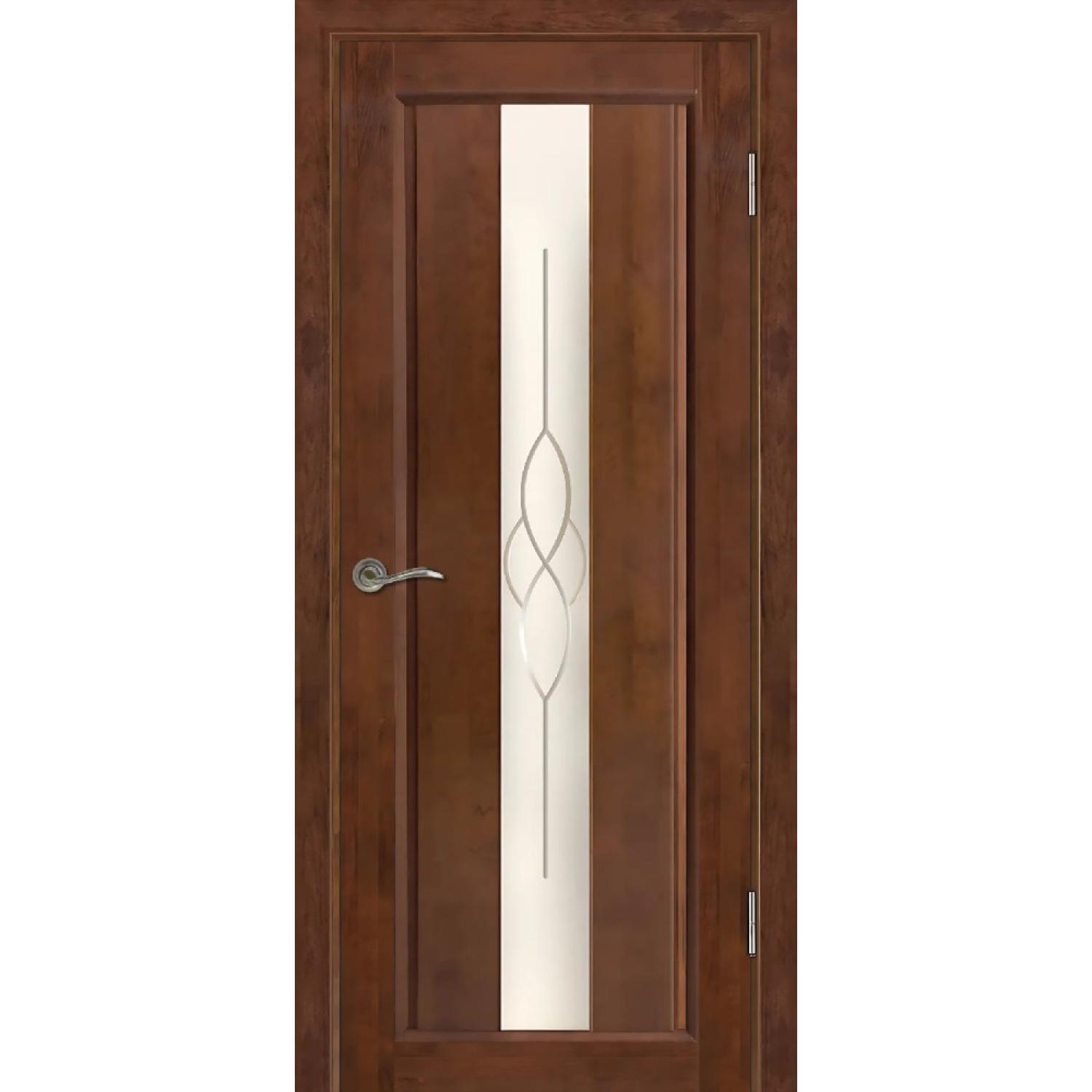 Межкомнатная дверь массив Версаль м. ДО (2000*600, Бренди (54), Матовое с фрезеровкой, Заказная)