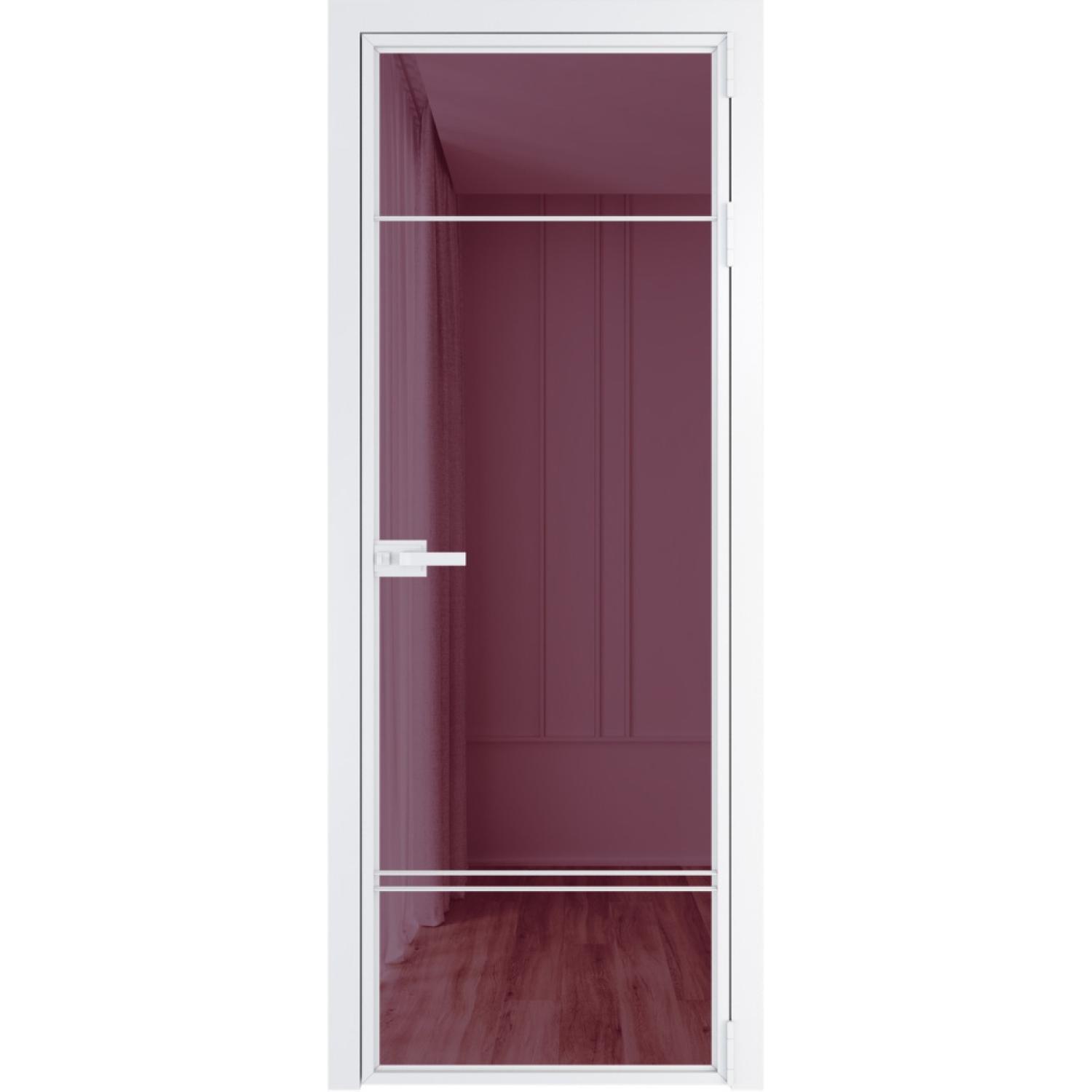 Дверь межкомнатная  алюминиевая  4 AX ProfilDoors (Вайт, Фиолетовое шпион)
