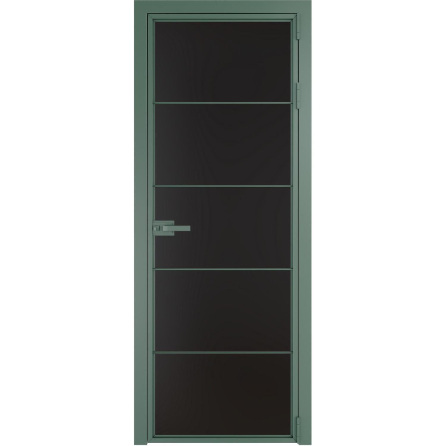 Дверь межкомнатная  алюминиевая  5 AX ProfilDoors (Зеленый воск, Монохром черный)