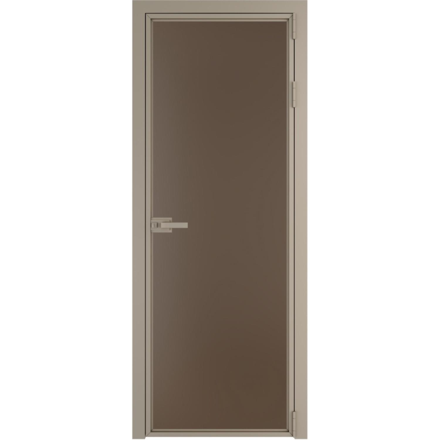 Дверь межкомнатная  алюминиевая  1 AX ProfilDoors (Никель, Монохром гляссе)