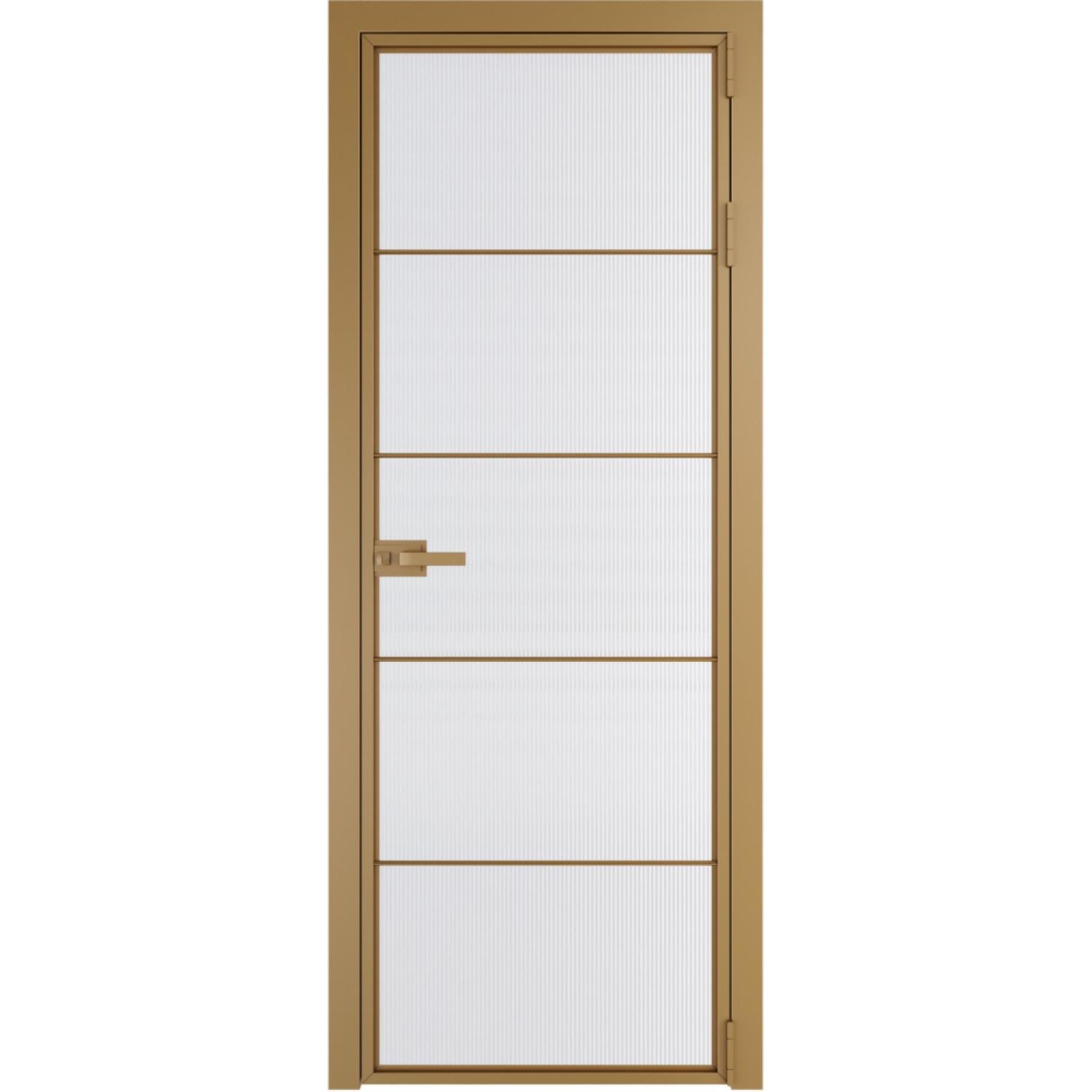 Дверь межкомнатная  алюминиевая  5 AX ProfilDoors (Золото, Мору двухстороннее белое)