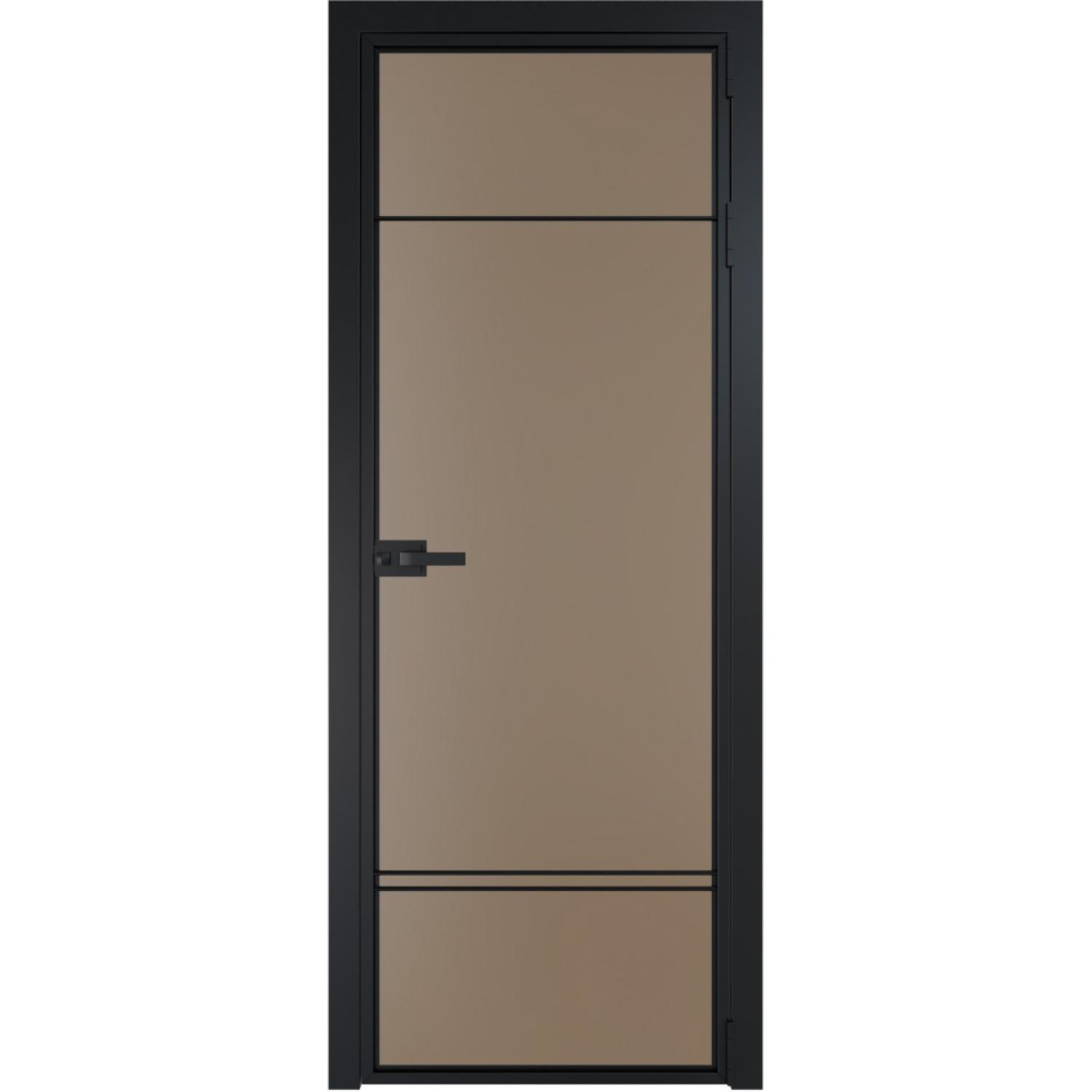 Дверь межкомнатная  алюминиевая  4 AX ProfilDoors (Черный, Монохром капучино)