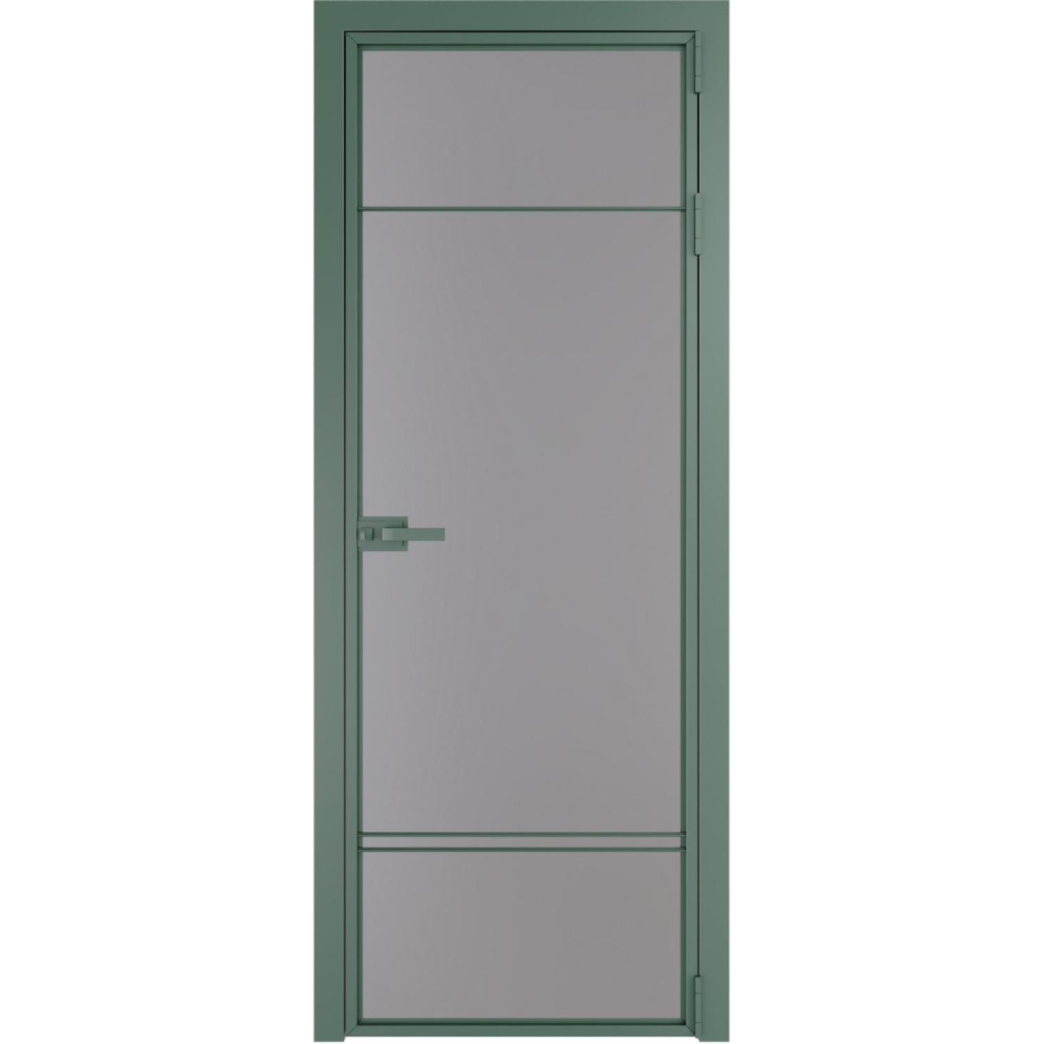 Дверь межкомнатная  алюминиевая  4 AX ProfilDoors (Зеленый воск, Монохром серый)