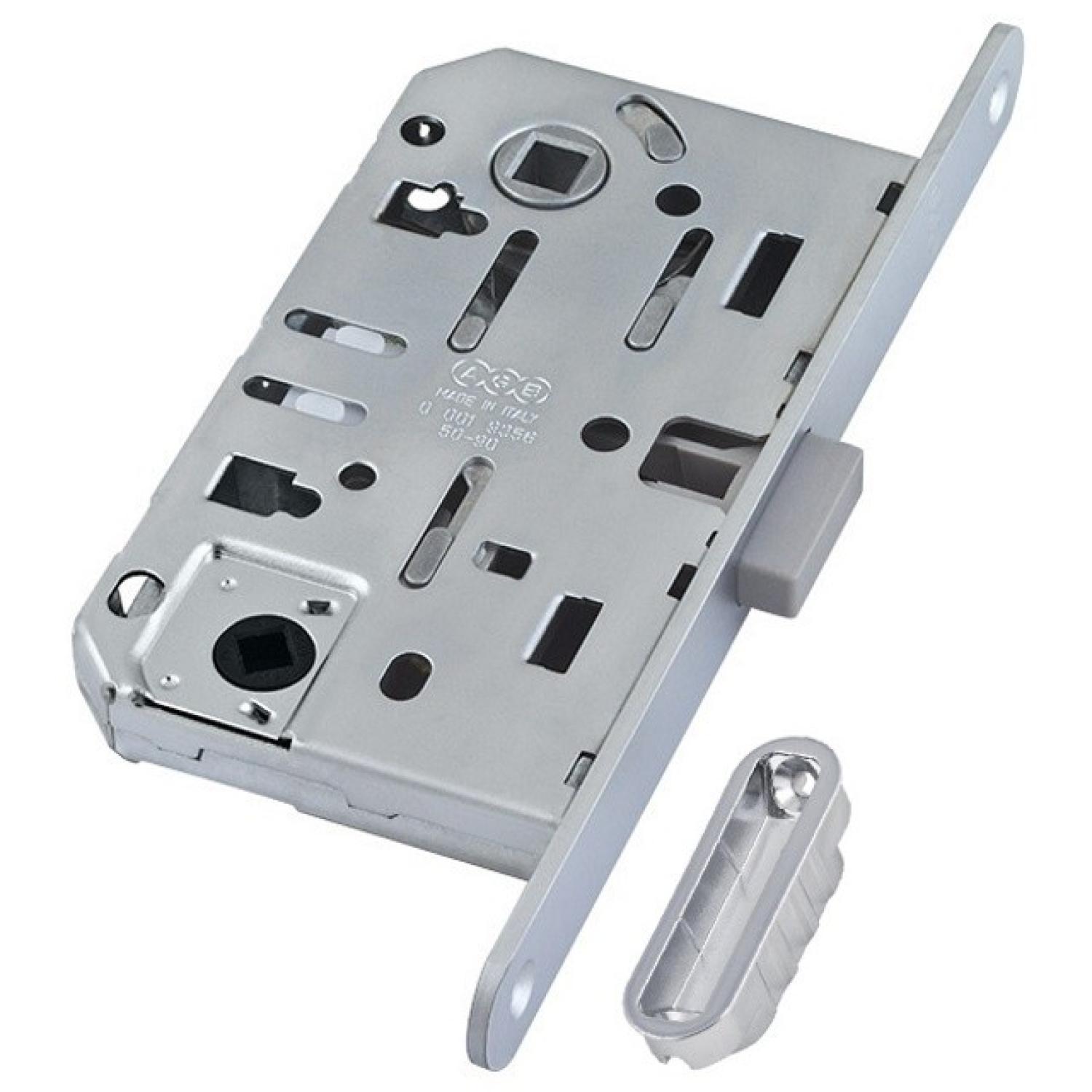 B0610250640 Замок дверной сан.тех. Polaris 2XT с ответной планкой (AGB) (34 хром матовый)