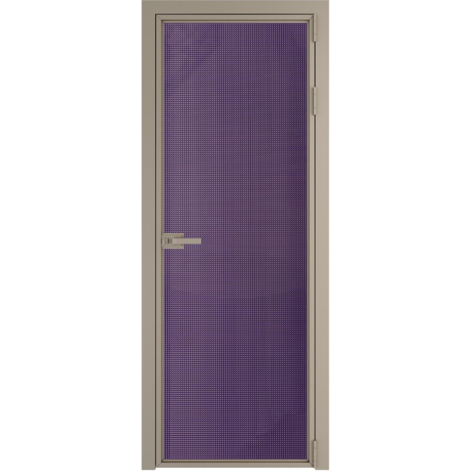 Дверь межкомнатная  алюминиевая  1 AX ProfilDoors (Никель, Кризет фиолетовый)