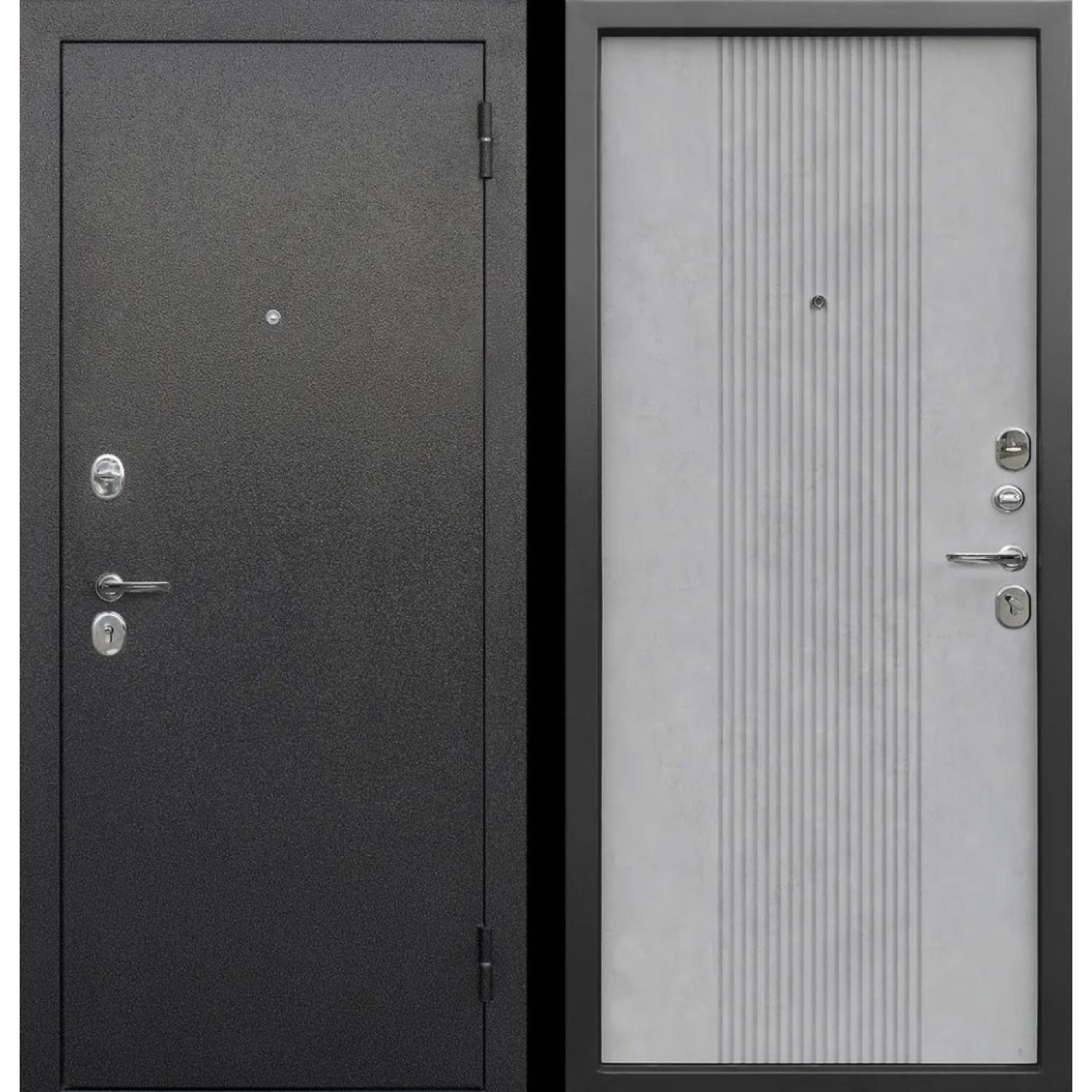 Входная дверь Nova серебро Антик серебро - Белый ясень (860*2050 L, Антик Серебро (Полимерно-порошковое), Бетон снежный (ПВХ), Складская)