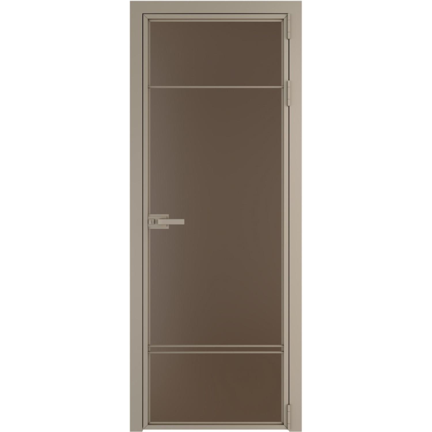 Дверь межкомнатная  алюминиевая  4 AX ProfilDoors (Никель, Монохром гляссе)