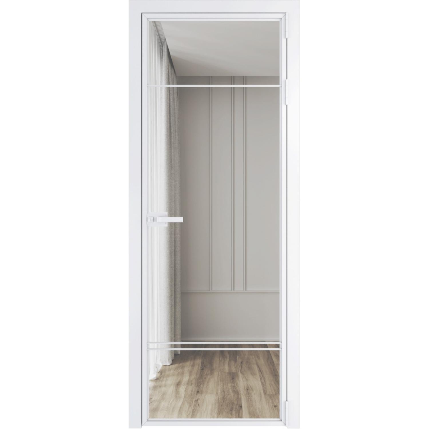 Дверь межкомнатная  алюминиевая  4 AX ProfilDoors (Вайт, Прозрачное)