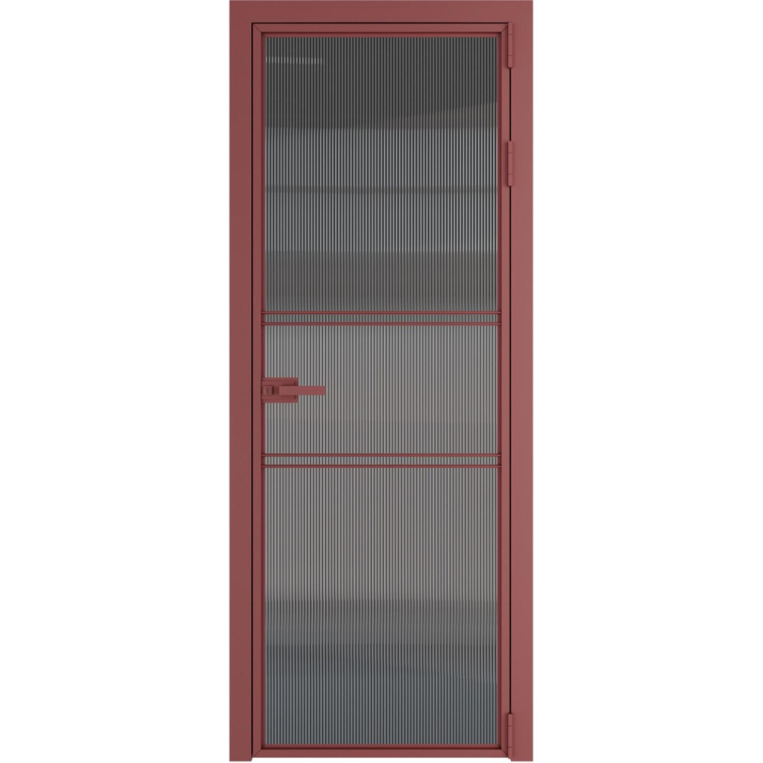 Дверь межкомнатная  алюминиевая  2 AX ProfilDoors (Красный антрацит, Мору тонированное)