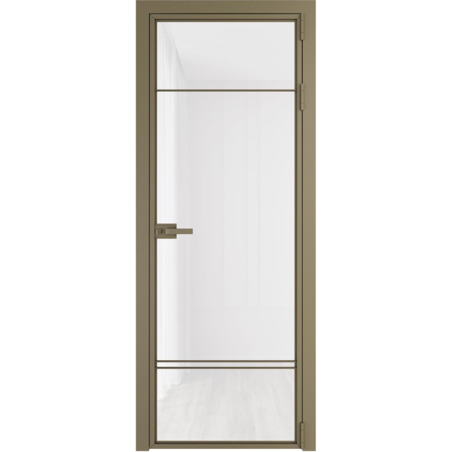 Дверь межкомнатная  алюминиевая  4 AX ProfilDoors (Шампань, Триплекс белый)