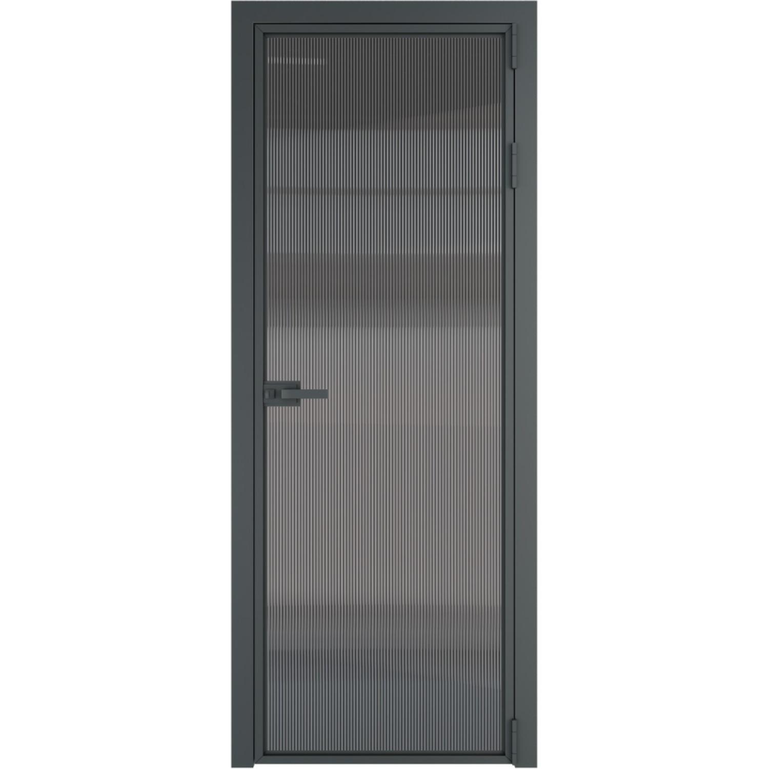 Дверь межкомнатная  алюминиевая  1 AX ProfilDoors (Серая ночь, Мору тонированное)