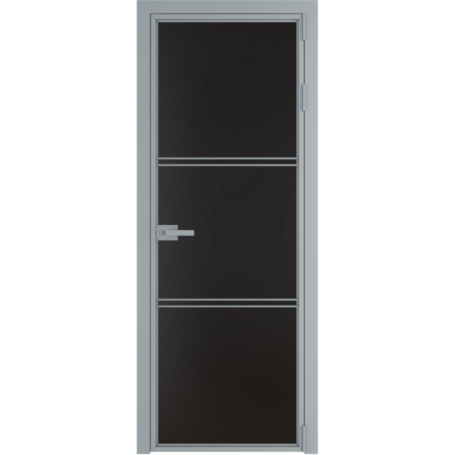 Дверь межкомнатная  алюминиевая  3 AX ProfilDoors (Серебро, Монохром черный)