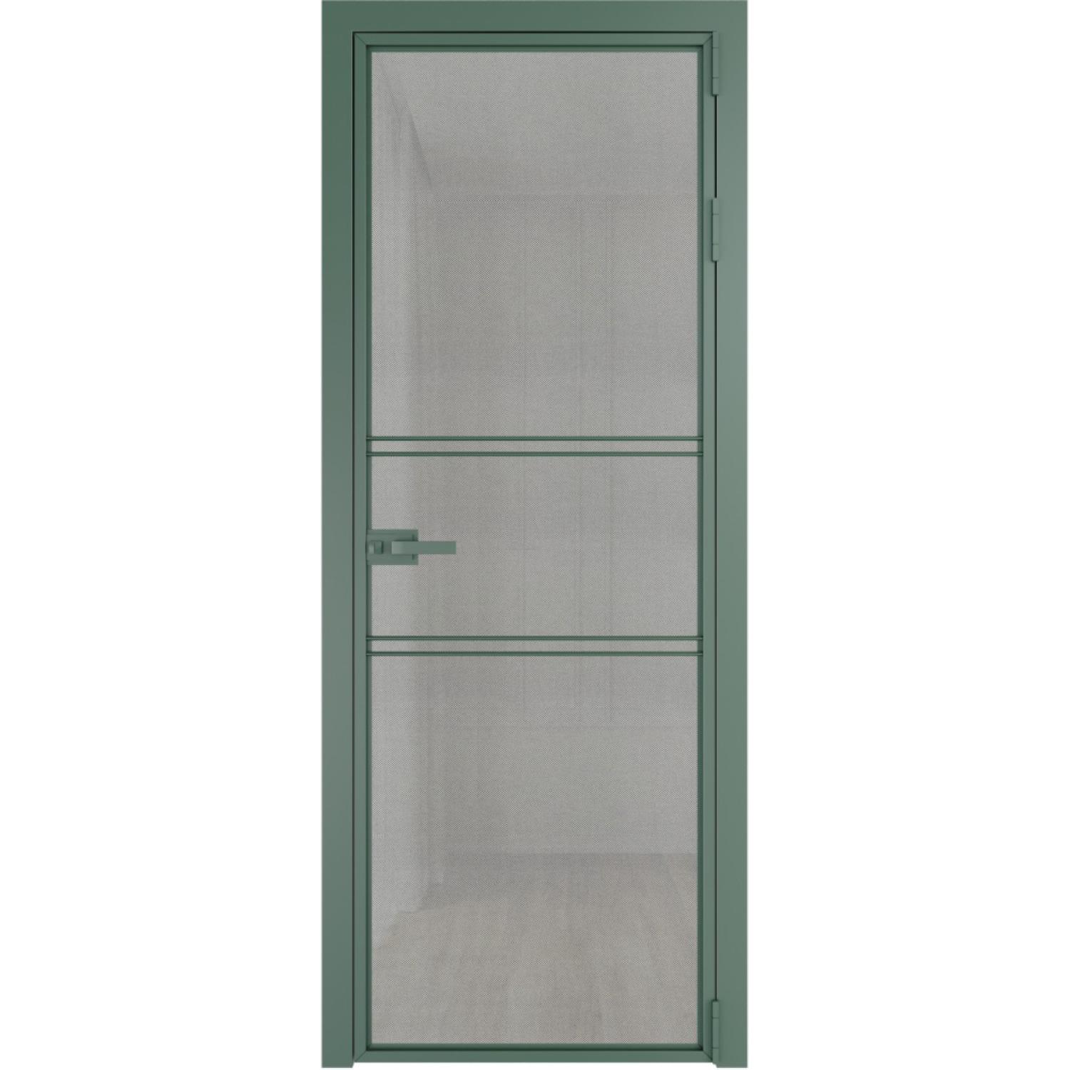 Дверь межкомнатная  алюминиевая  2 AX ProfilDoors (Зеленый воск, Рэте)
