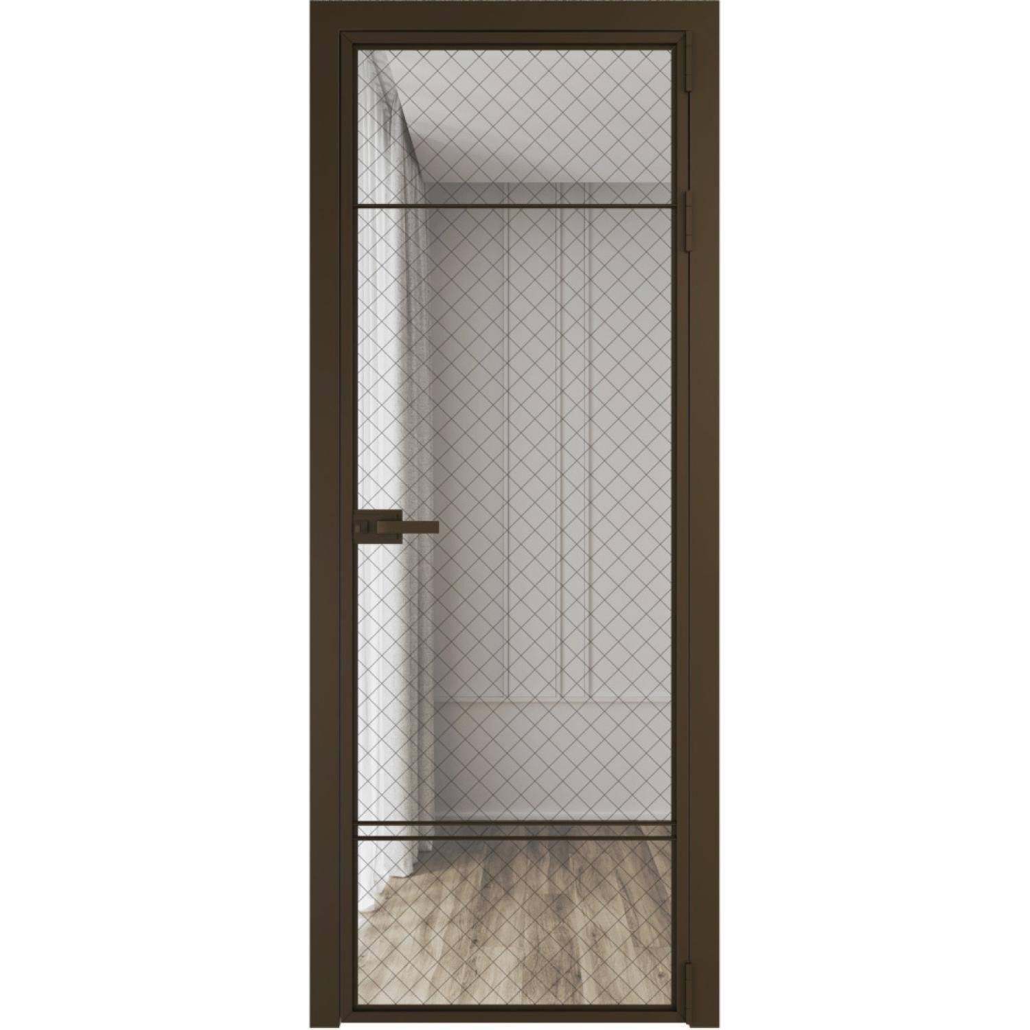 Дверь межкомнатная  алюминиевая  4 AX ProfilDoors (Деорэ, Ромб черный)