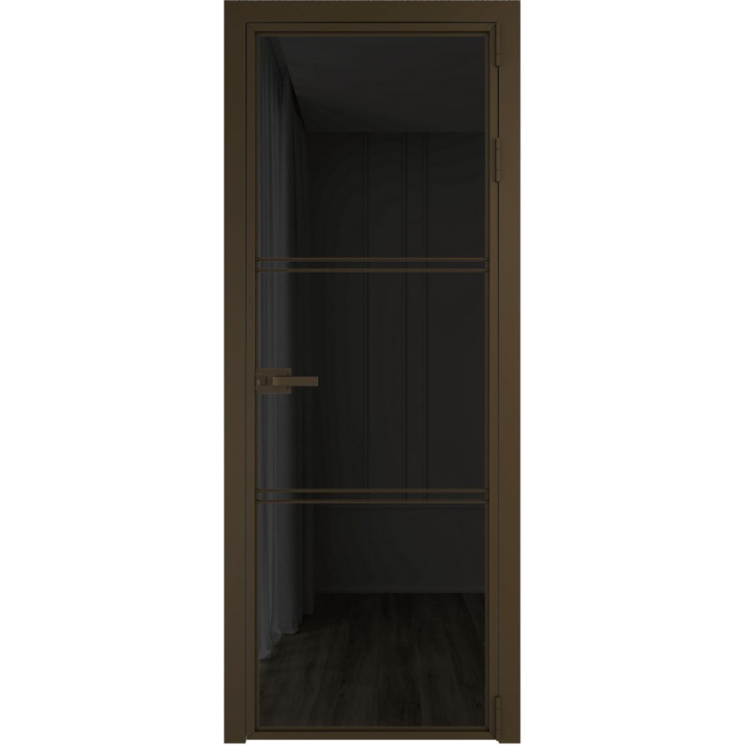 Дверь межкомнатная  алюминиевая  3 AX ProfilDoors (Деорэ, Черное тонированное)