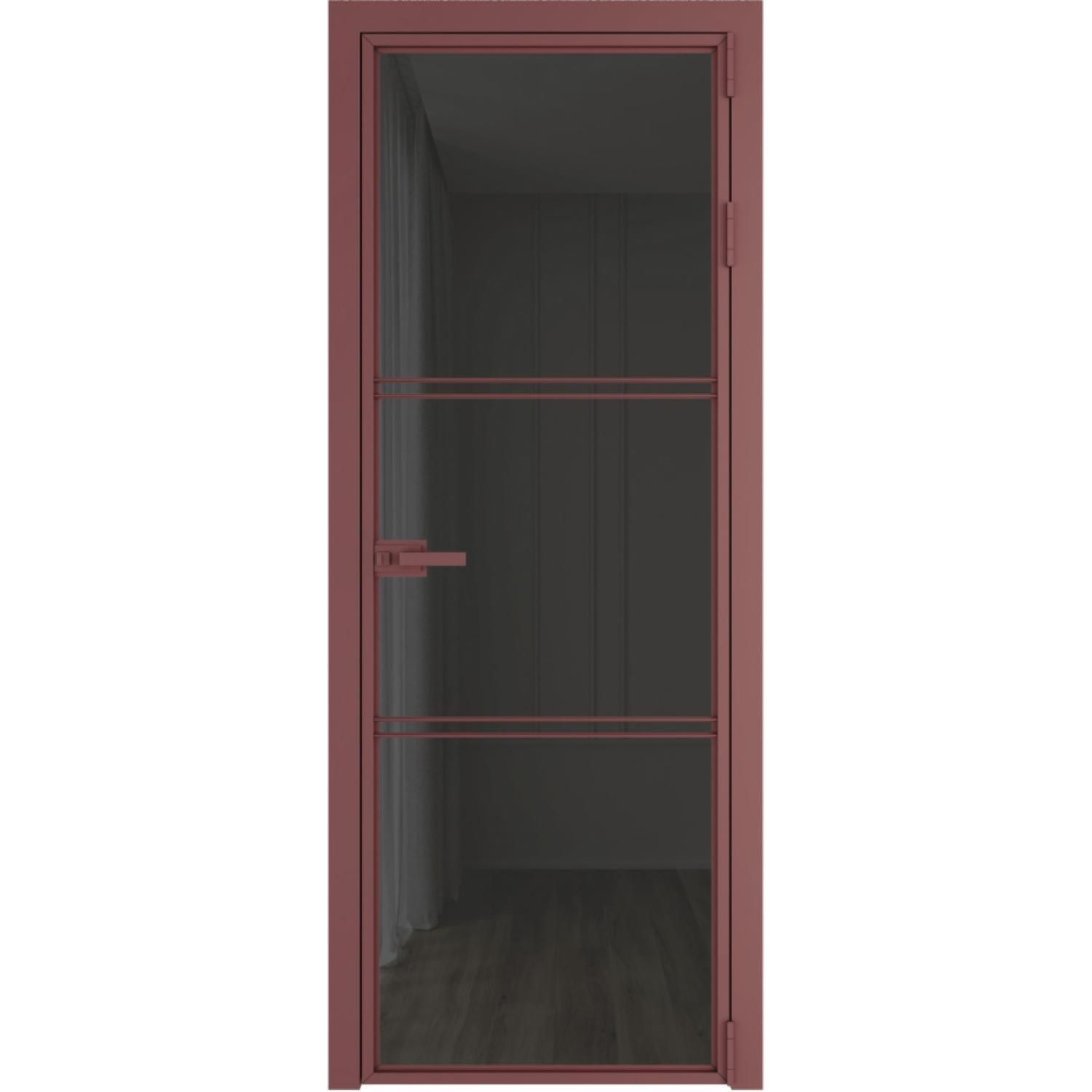 Дверь межкомнатная  алюминиевая  3 AX ProfilDoors (Красный антрацит, Триплекс Тонированный)