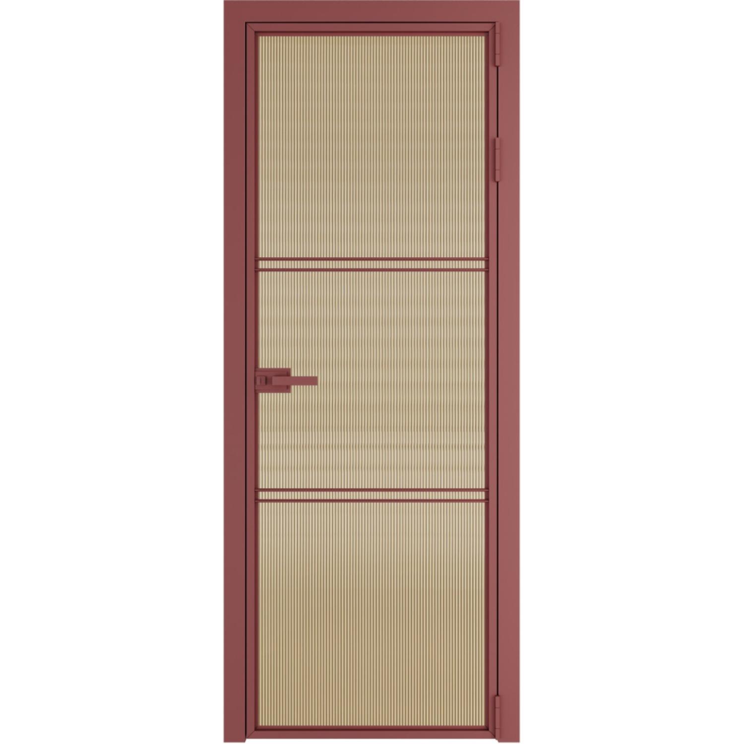 Дверь межкомнатная  алюминиевая  3 AX ProfilDoors (Красный антрацит, Мору золото)