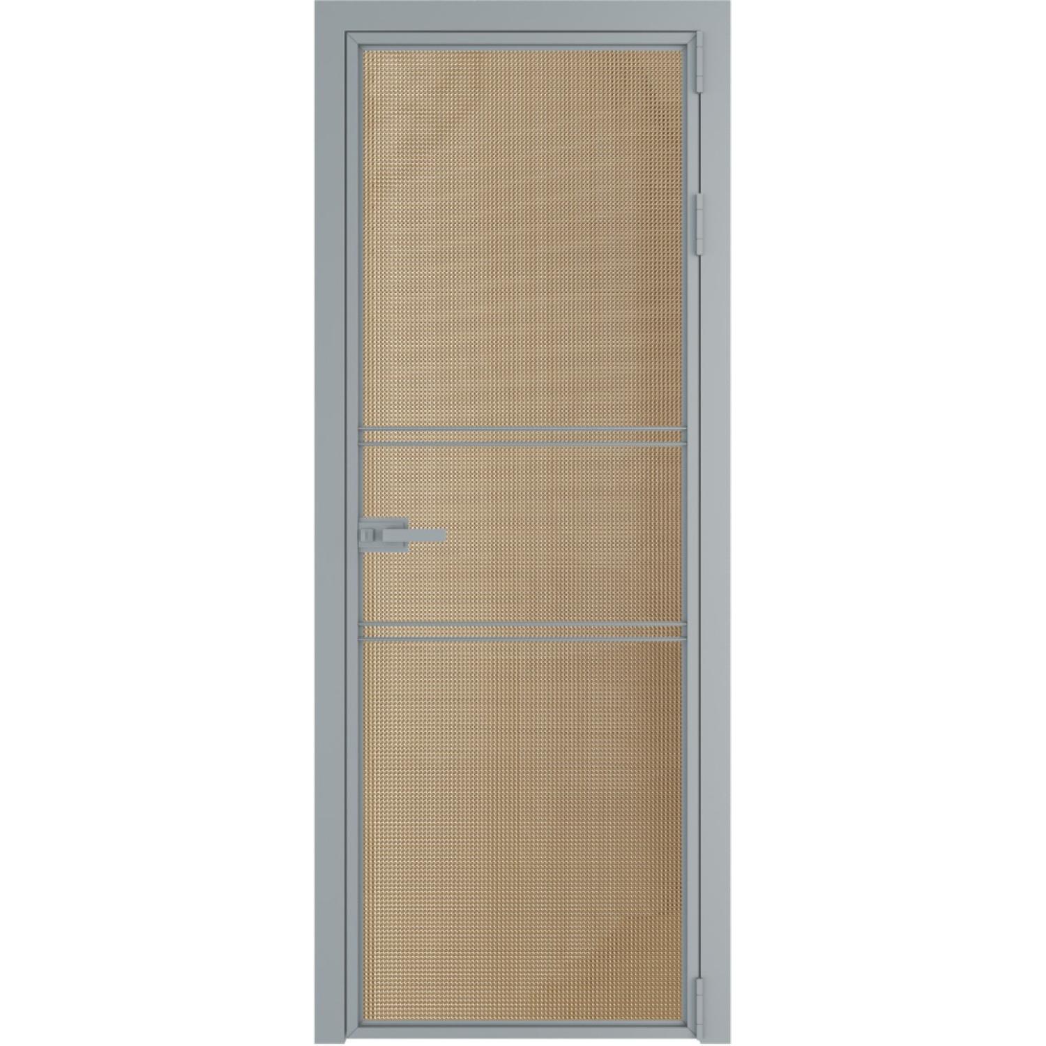 Дверь межкомнатная  алюминиевая  2 AX ProfilDoors (Серебро, Кризет золото)