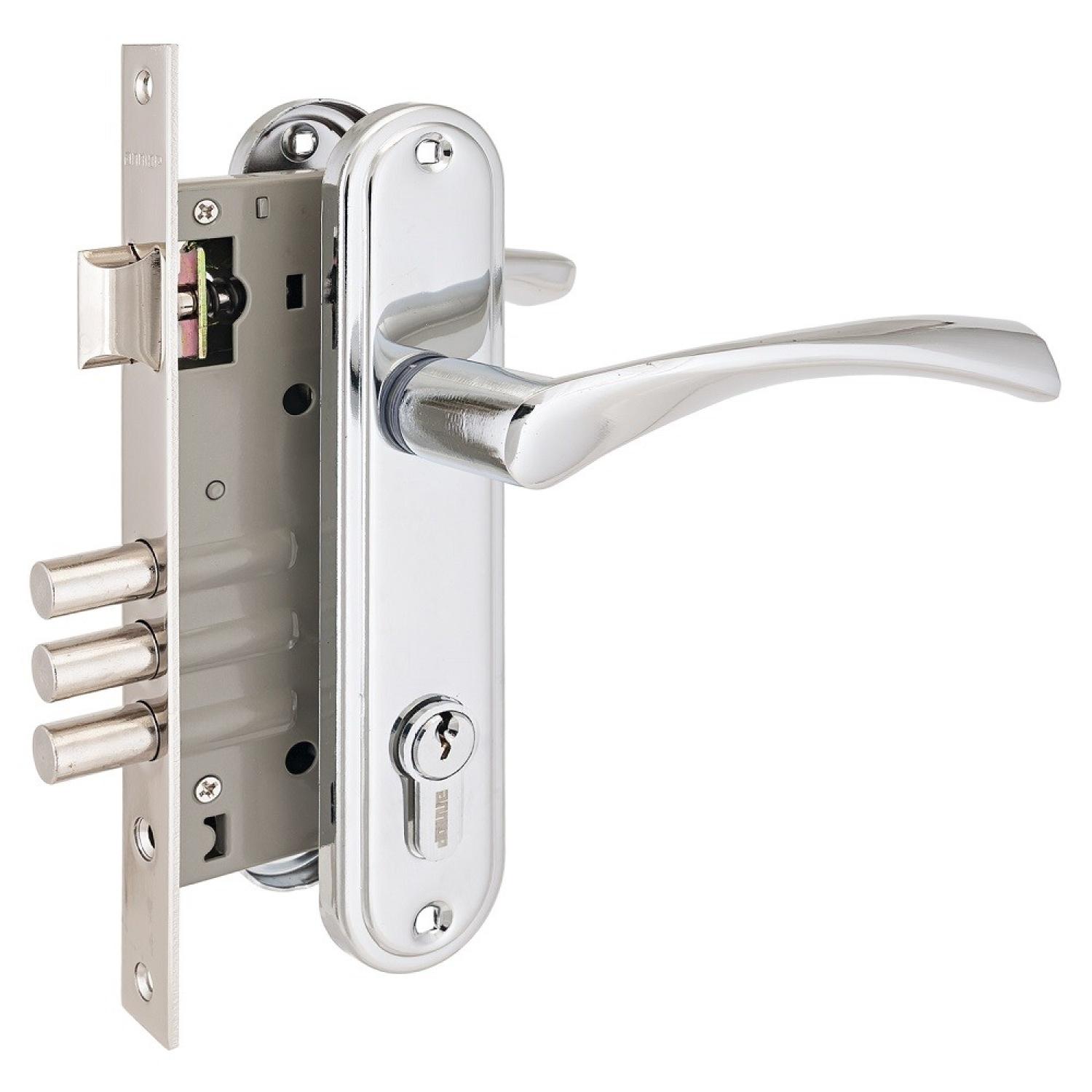 Замок врезной 103/3 (хром)