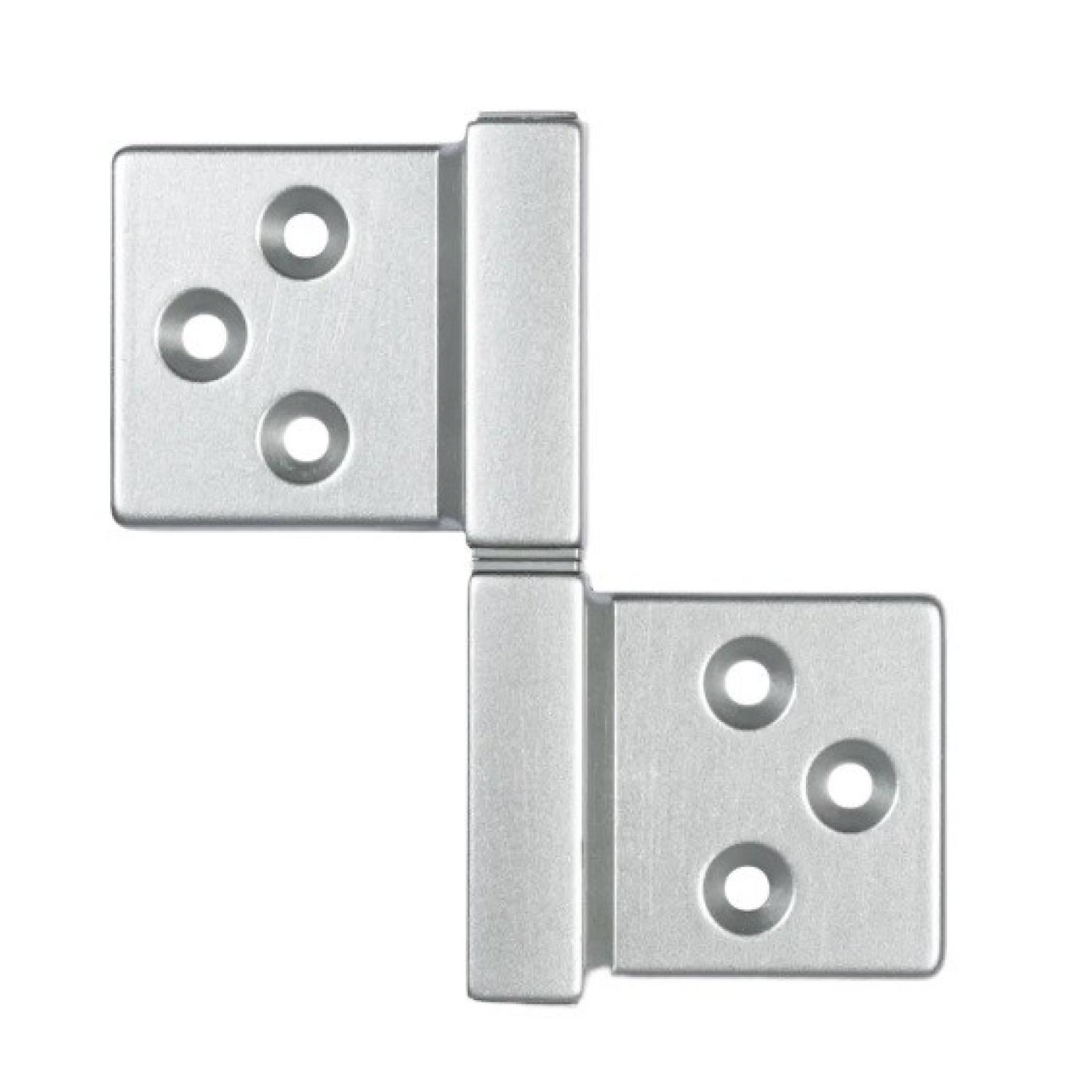 Петля накладная 143Q ALDEGHI LUIGI с квадратной осью (хром матовый)