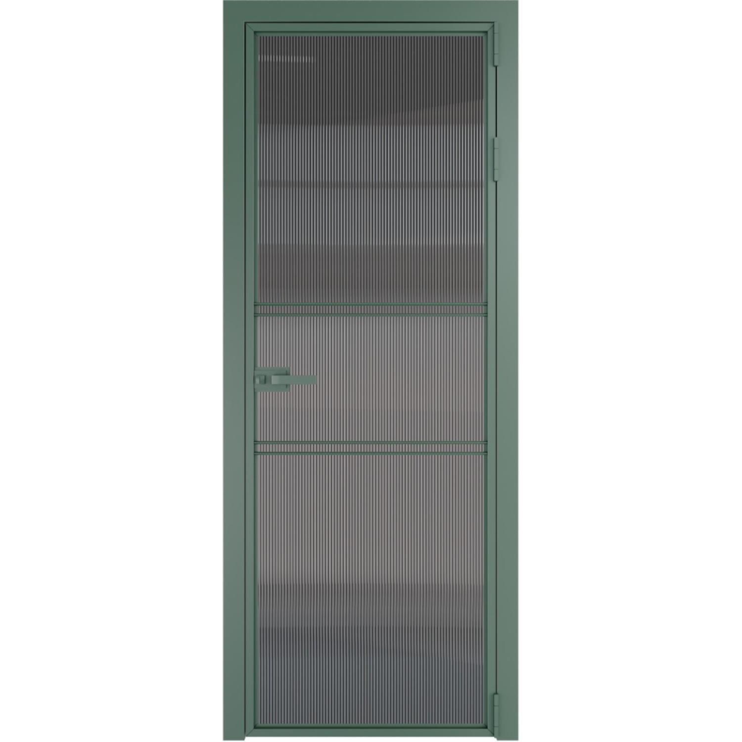 Дверь межкомнатная  алюминиевая  2 AX ProfilDoors (Зеленый воск, Мору тонированное)
