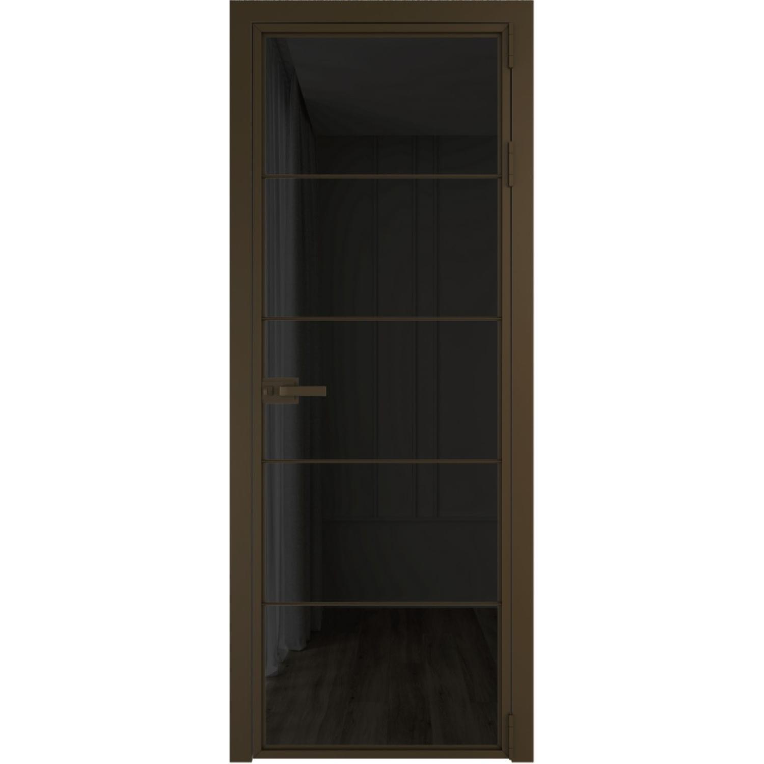 Дверь межкомнатная  алюминиевая  5 AX ProfilDoors (Деорэ, Черное тонированное)