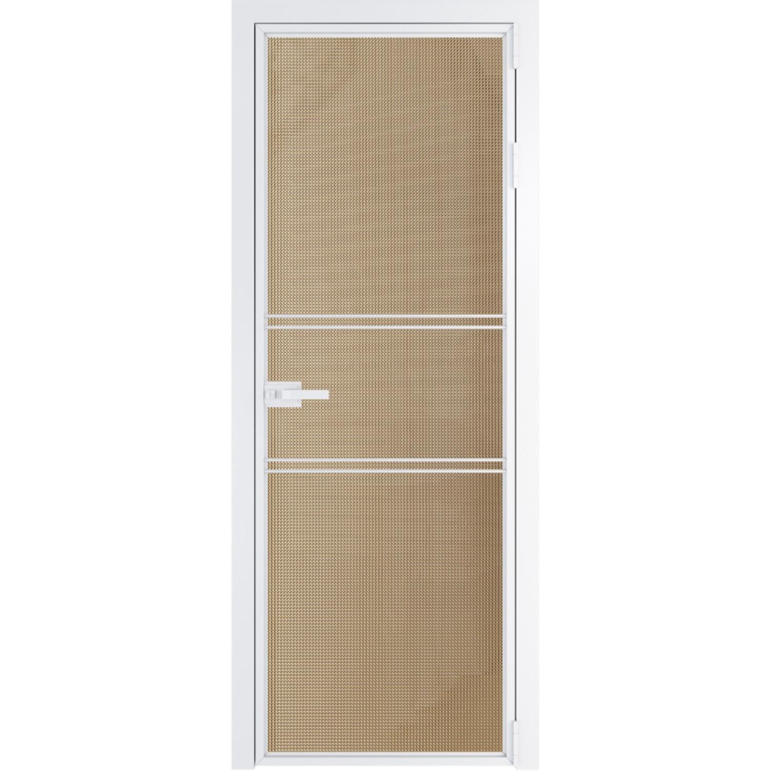 Дверь межкомнатная  алюминиевая  2 AX ProfilDoors (Вайт, Кризет золото)