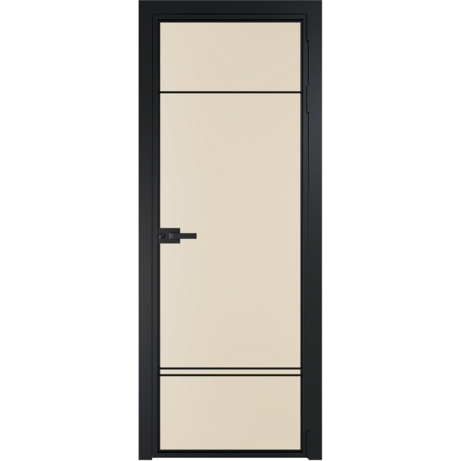 Дверь межкомнатная  алюминиевая  4 AX ProfilDoors (Черный, Монохром жемчуг)