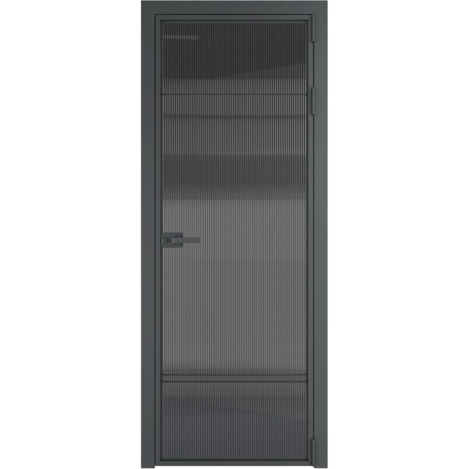 Дверь межкомнатная  алюминиевая  4 AX ProfilDoors (Серая ночь, Триплекс Тонированный)