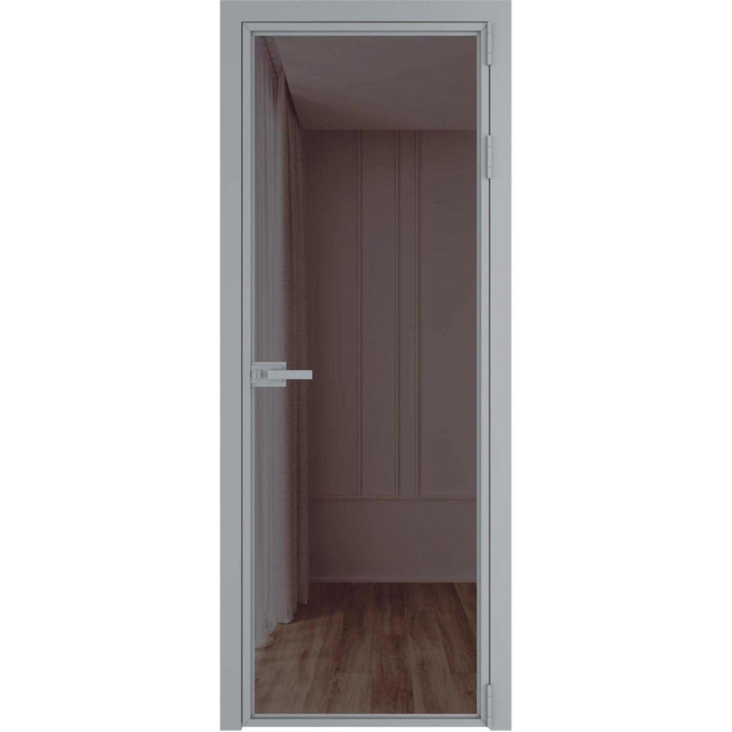 Дверь межкомнатная  алюминиевая  1 AX ProfilDoors (Серебро, Золотистая бронза)