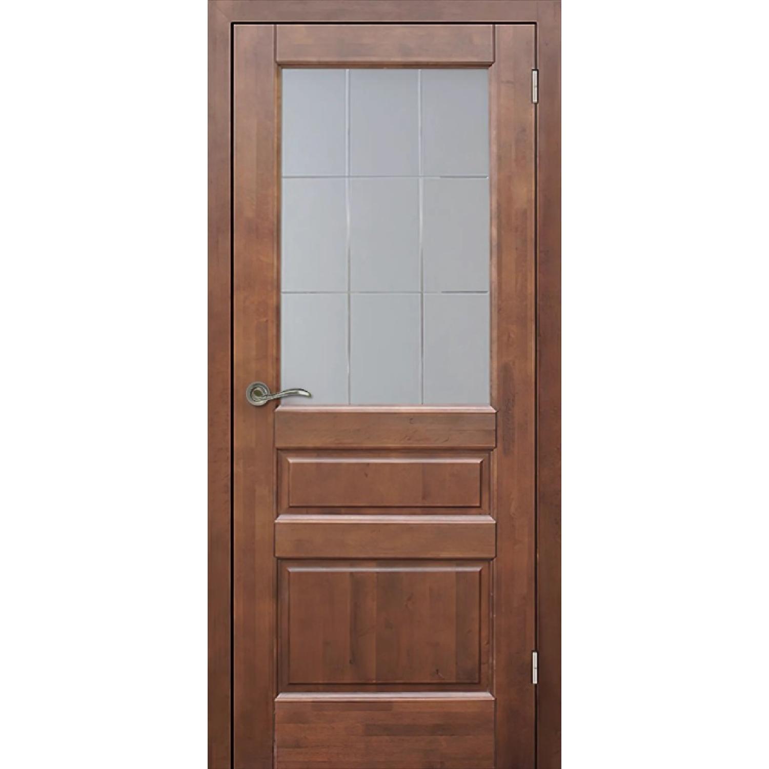 Дверь межкомнатная массив ольхи Венеция м. ДО (2000*700, Бренди (54), Матовое с фрезеровкой, Заказная)